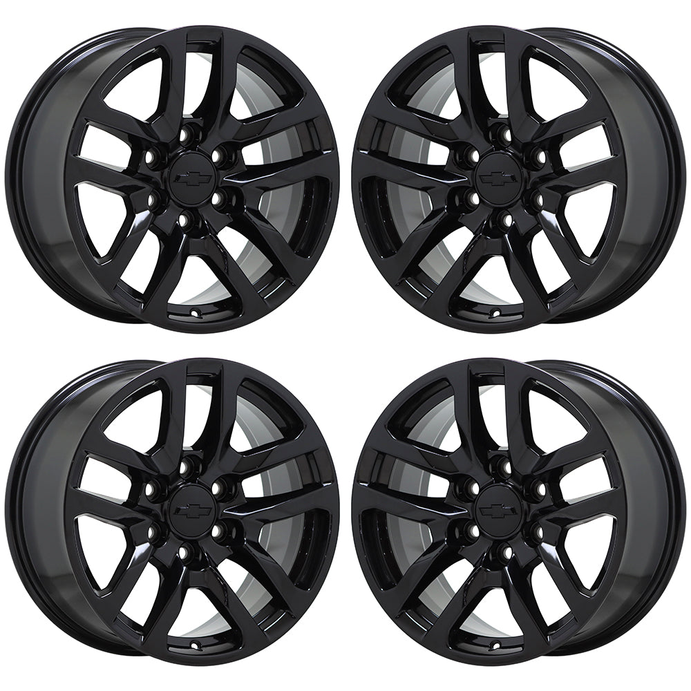 18" GMC Sierra Yukon 1500 Truck Gloss Black wheels rims Factory OEM set 5912